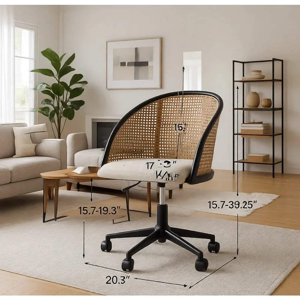 Rattan Office Desk Chair