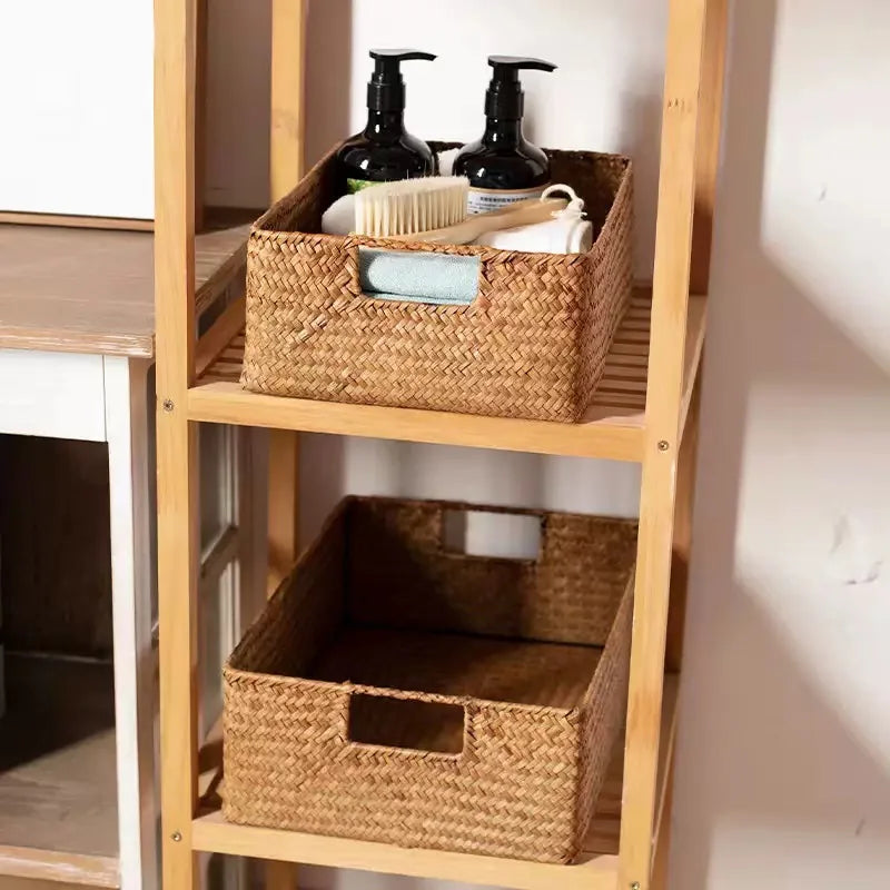 Natural Rattan Organizer Basket