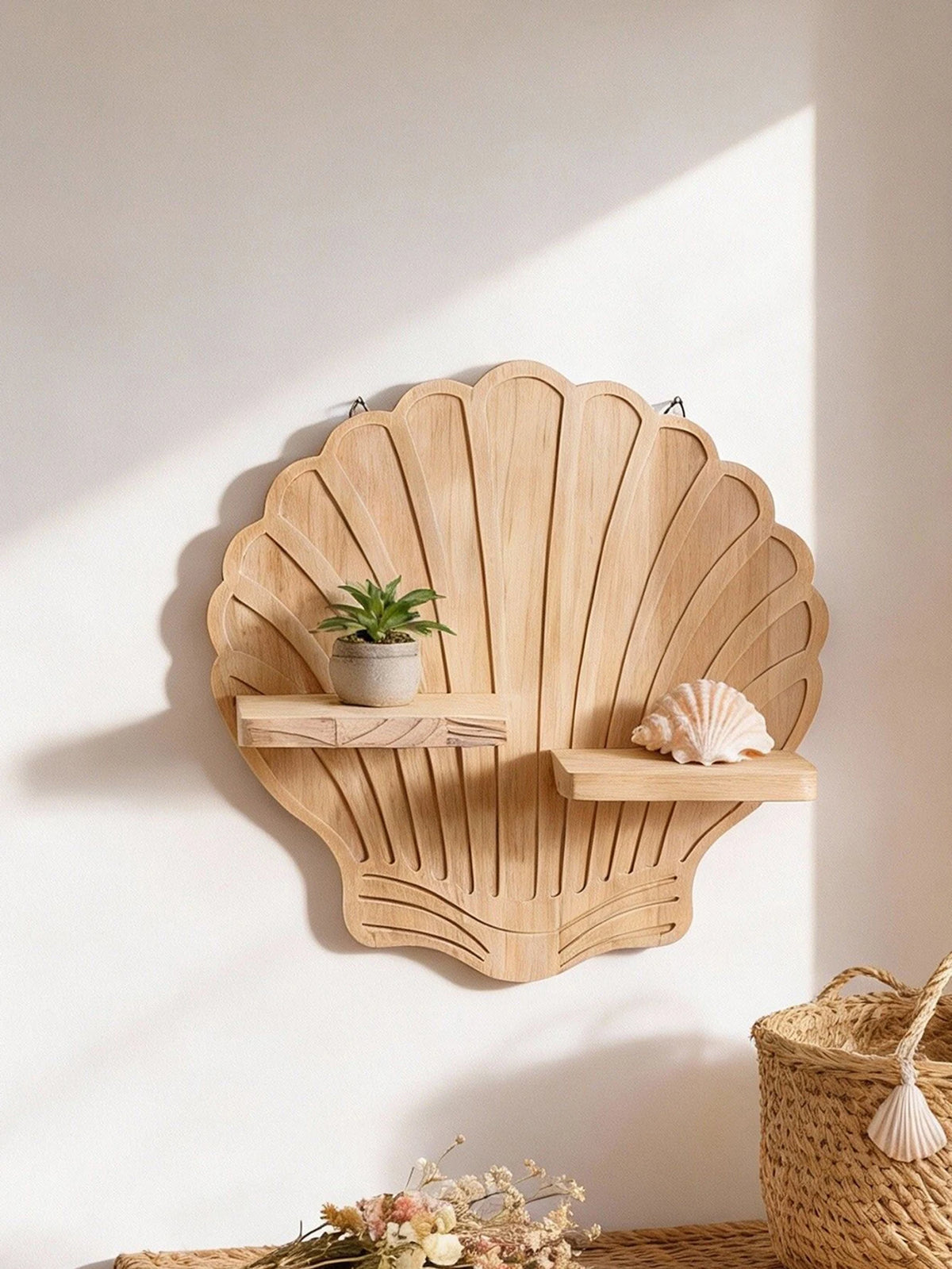 Spiral Wood Floating Shelf