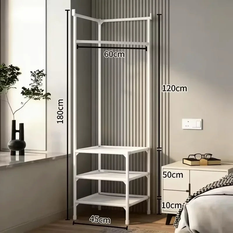 Detachable Multi-Tier Corner Coat Rack