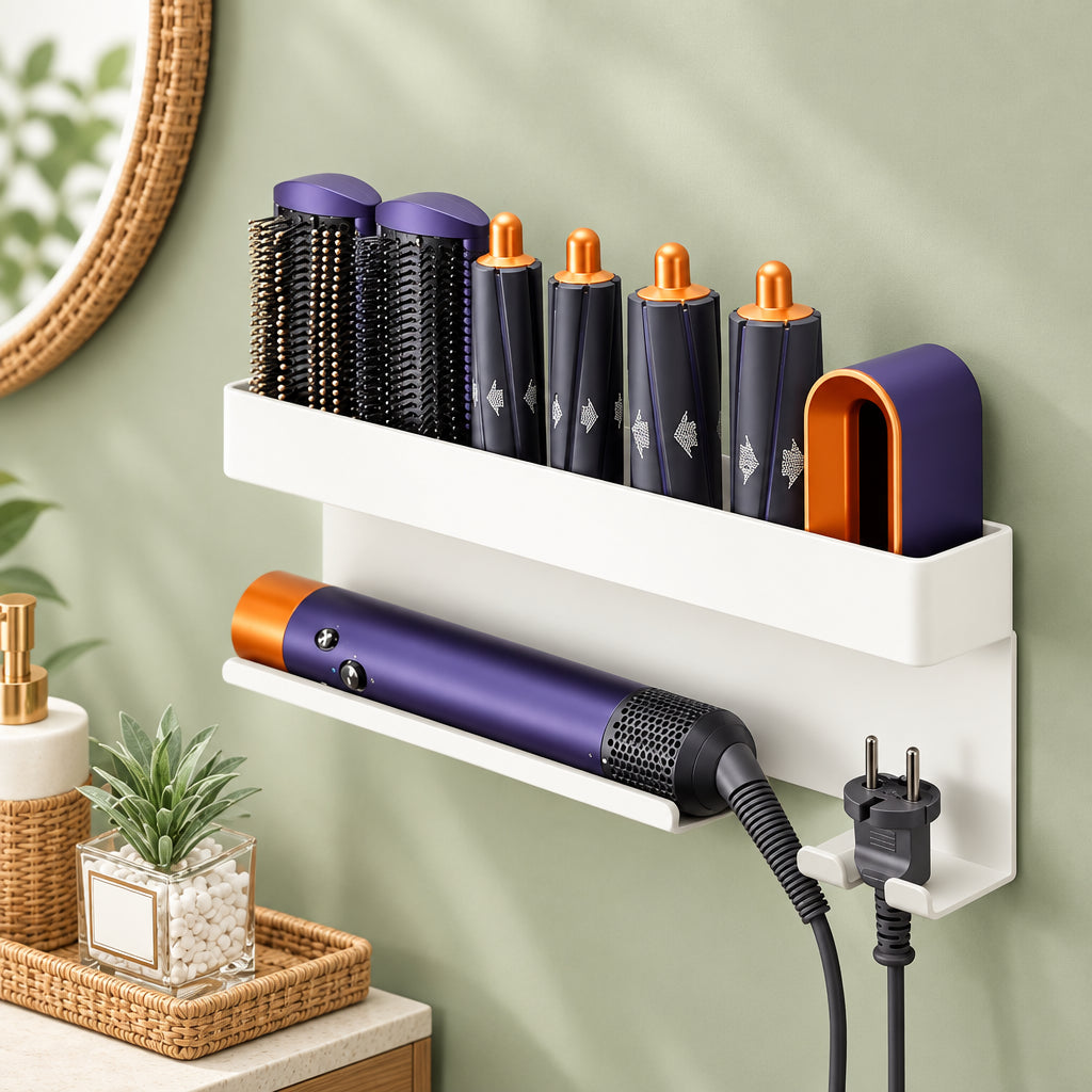 No-Drill Hair Styling Tool Organizer