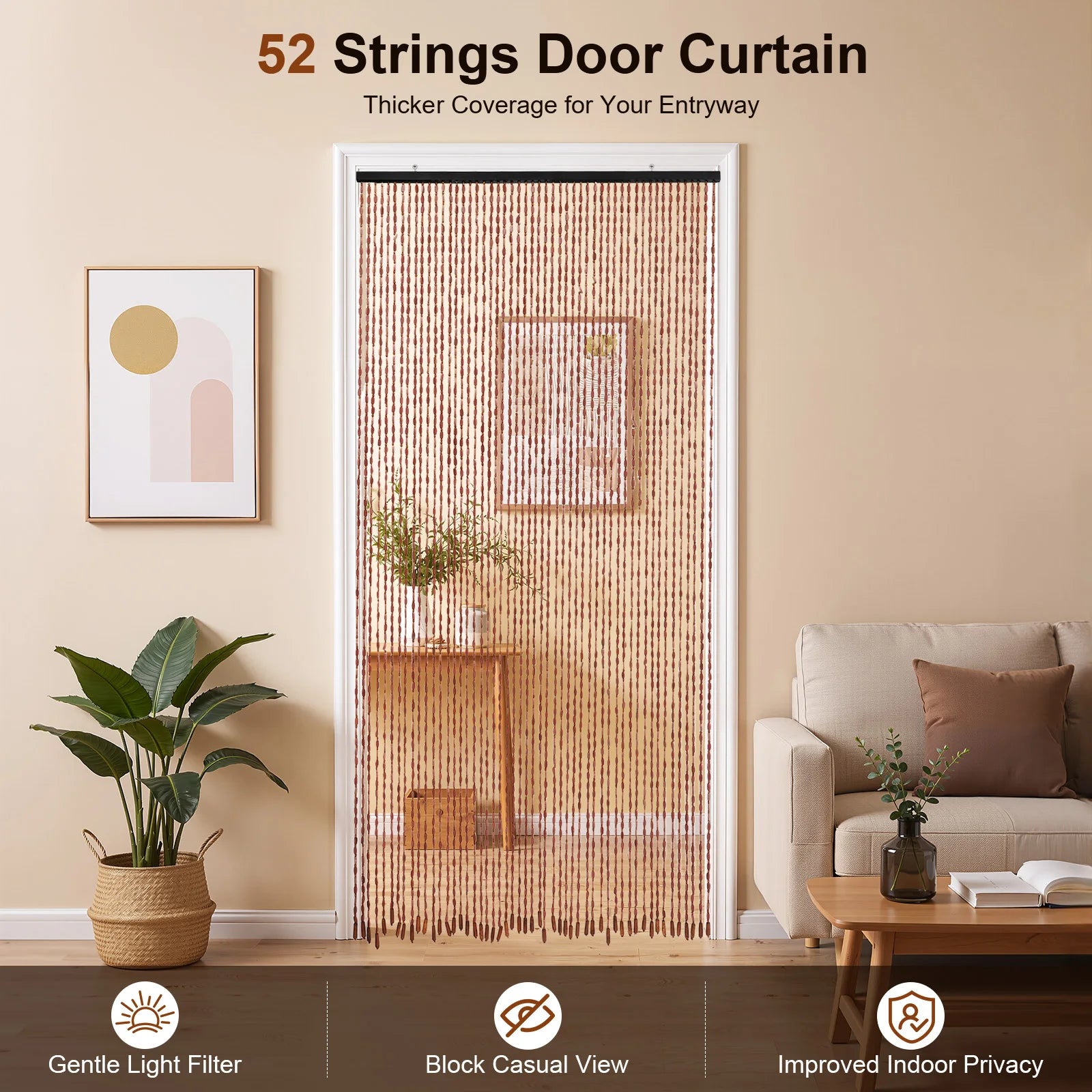 Bamboo Beaded Door Curtain