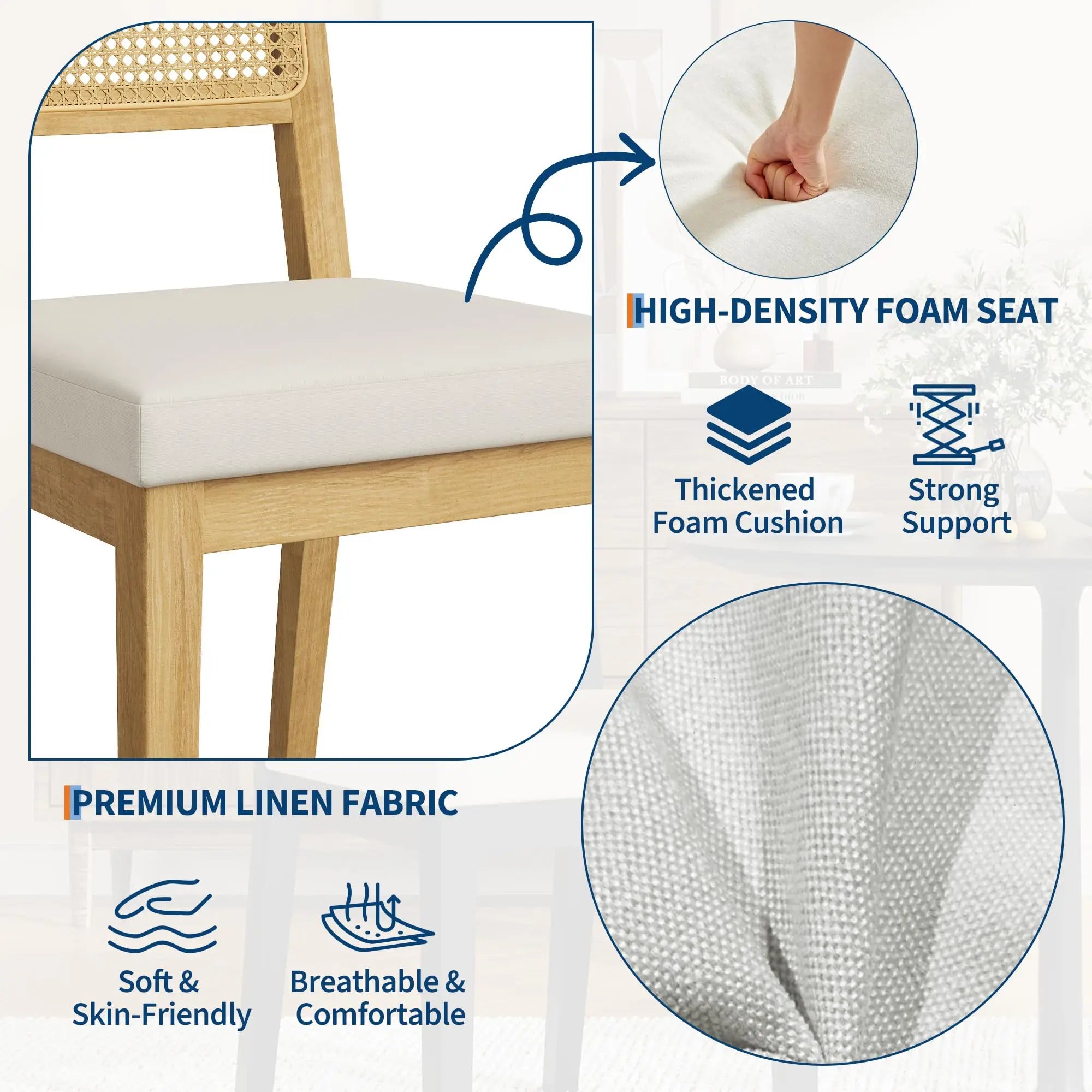French Country Rattan Chairs