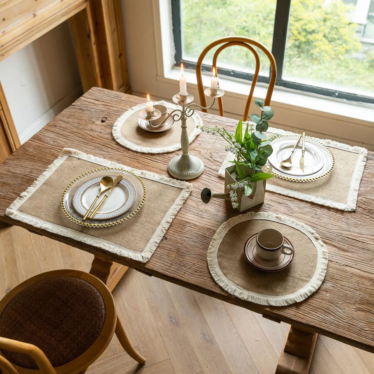 Braided Jute Placemats Set