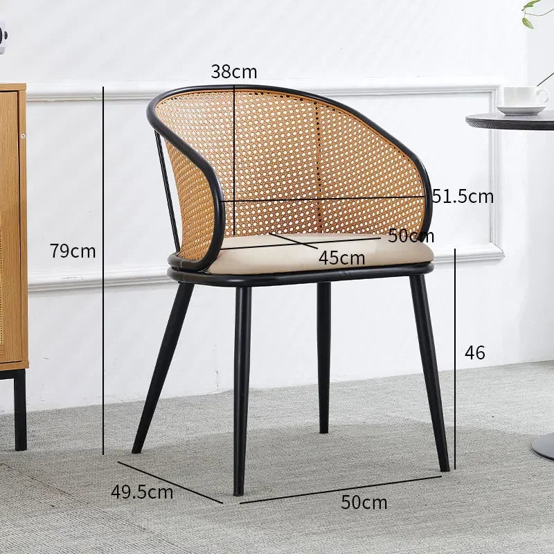 Retro Rattan Armchair