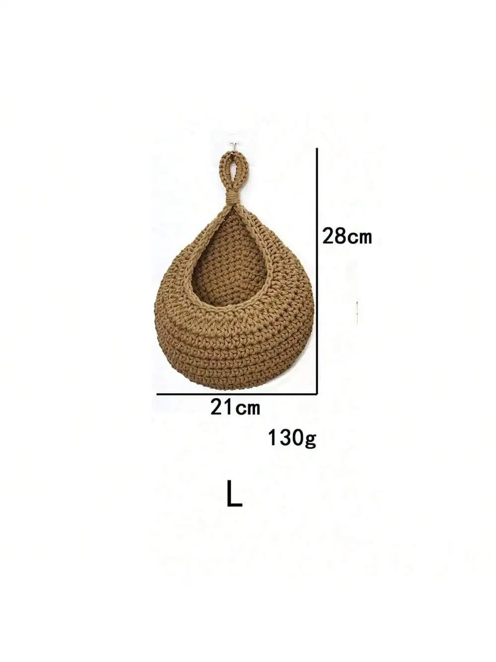 Woven Teardrop Hanging Basket