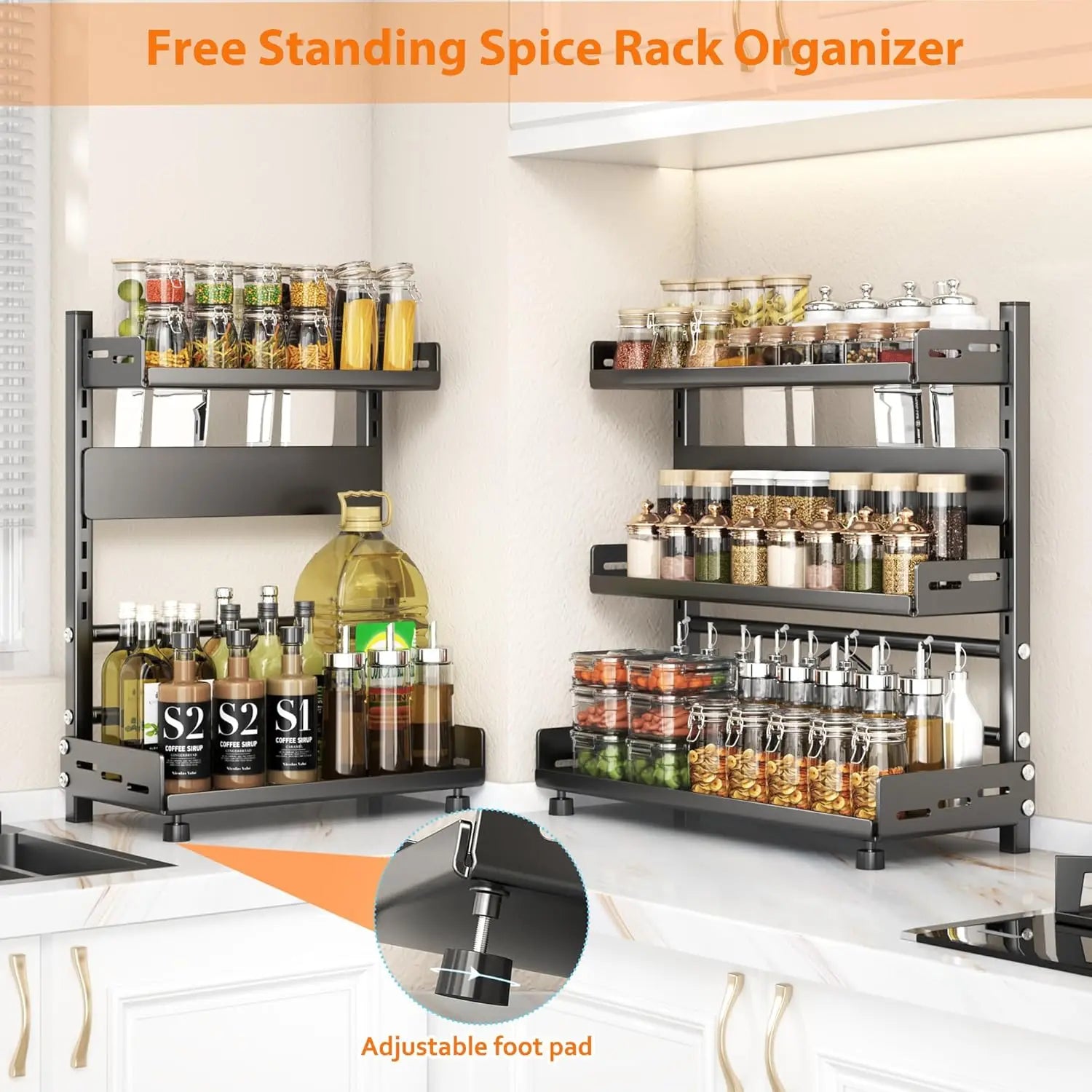 3-Tier Adjustable Kitchen Organizer