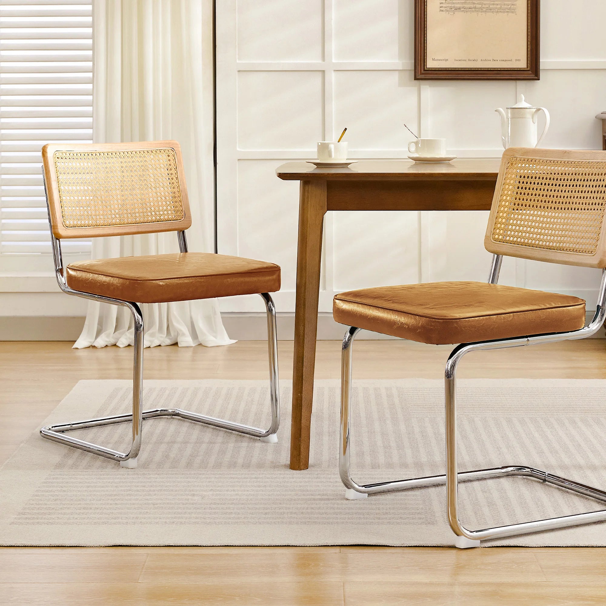 Mid-Century Rattan Dining Chairs