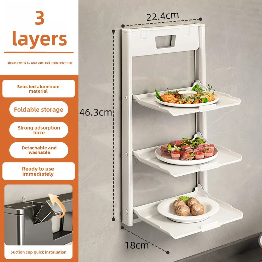 Wall-Mounted Folding Storage Shelf