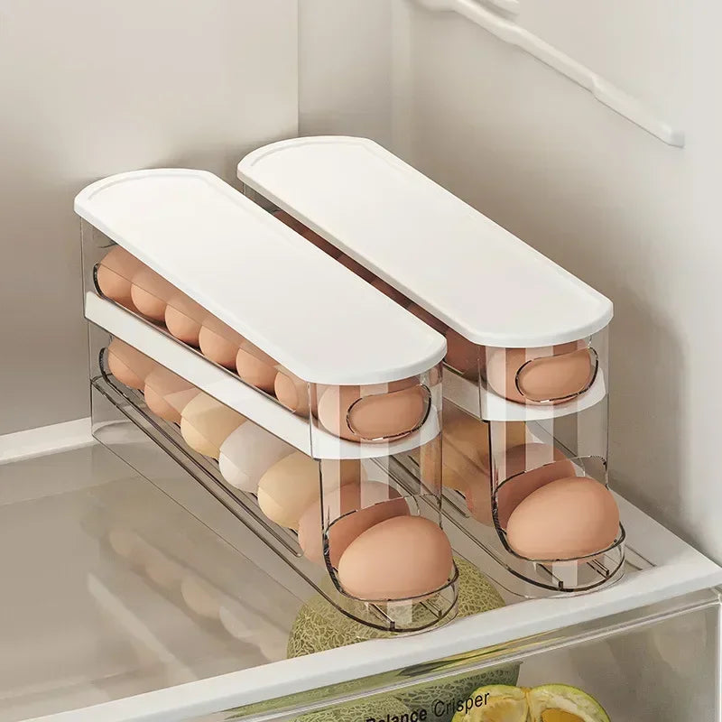 4-Tier Fridge Egg Storage Organizer
