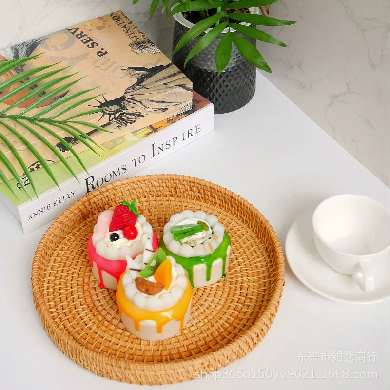 Round Woven Tray Basket