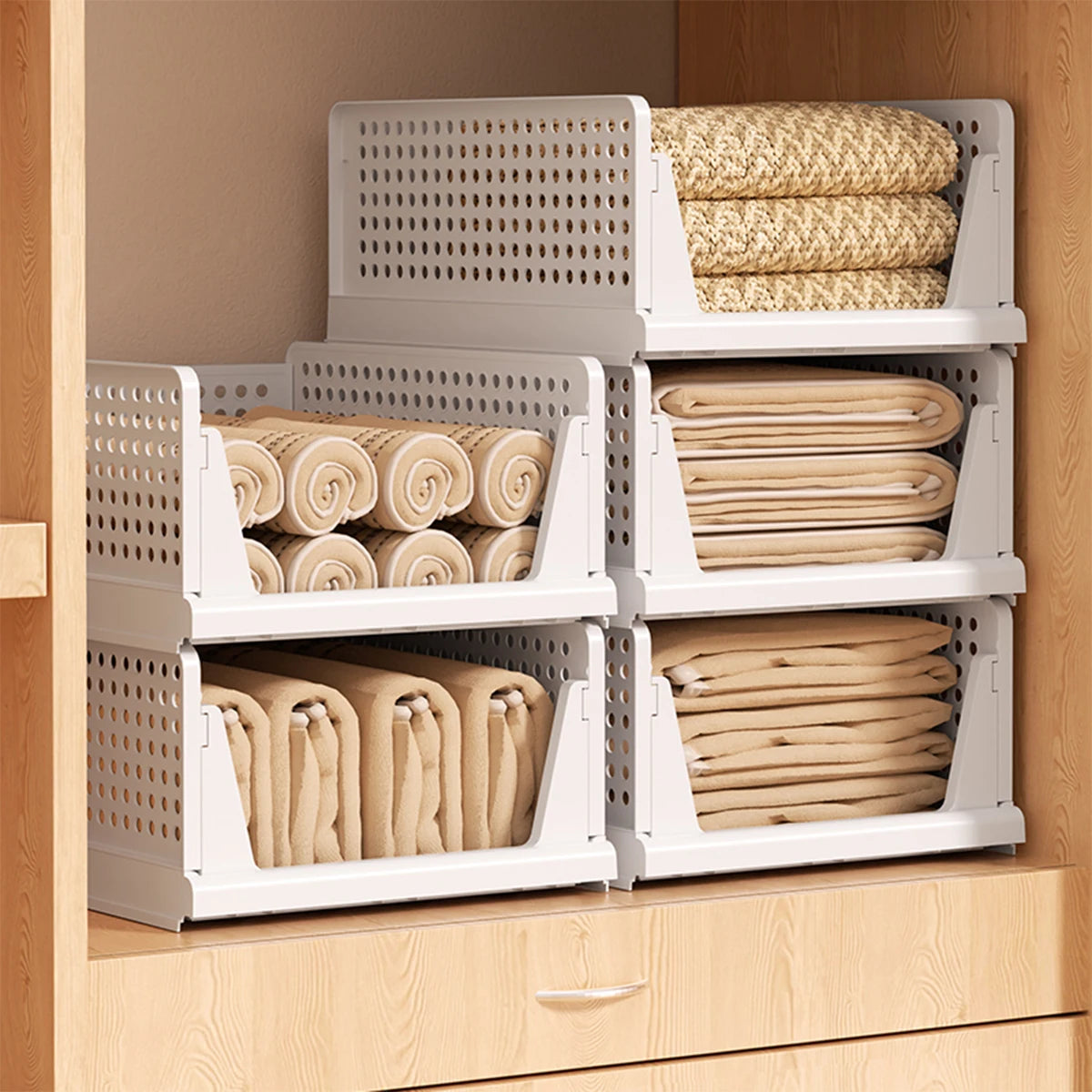 Foldable Wardrobe Storage Basket