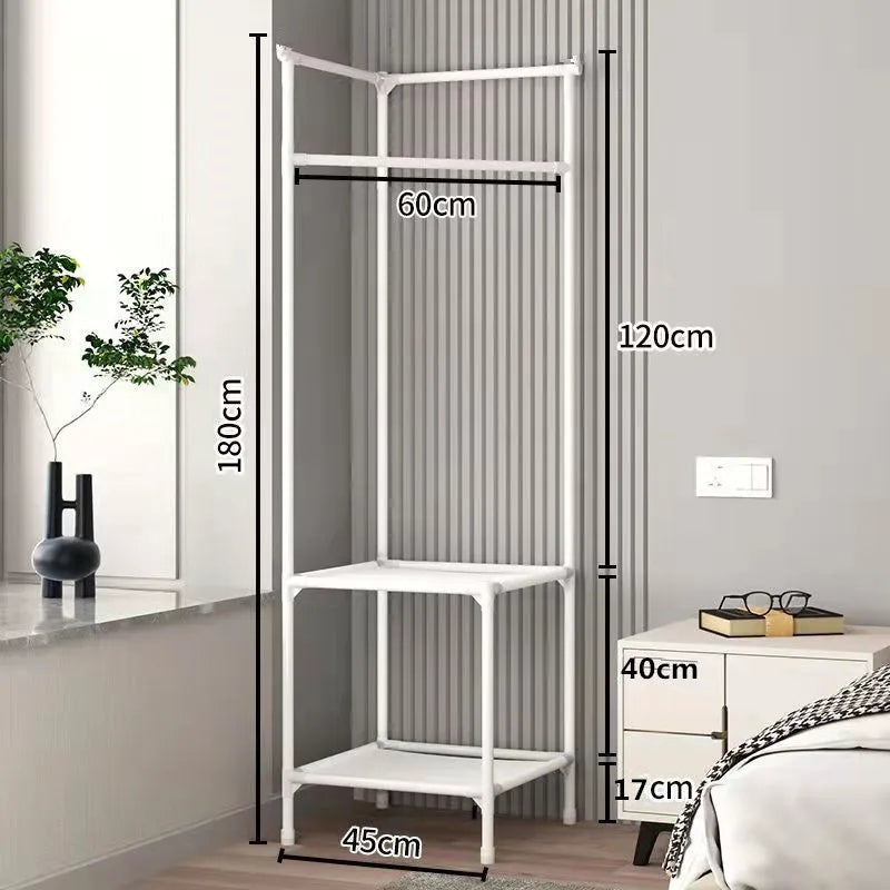 Detachable Multi-Tier Corner Coat Rack