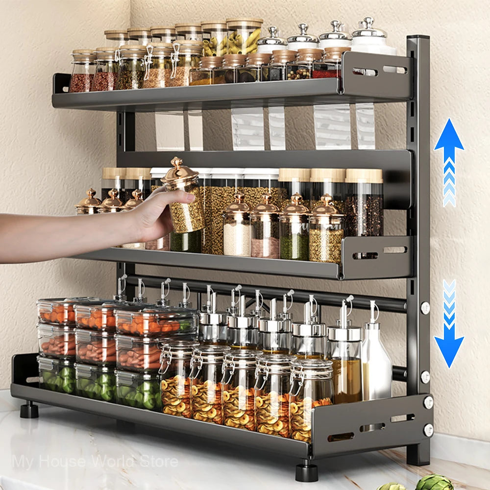 3-Tier Adjustable Kitchen Organizer