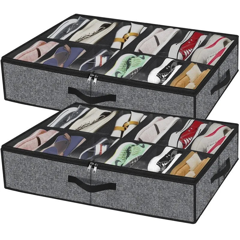 Foldable Under-Bed Shoe Storage Box
