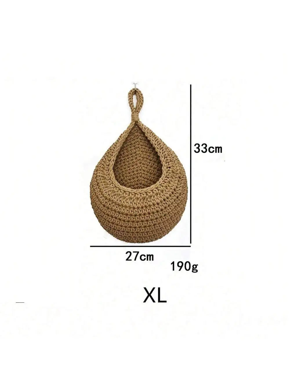 Woven Teardrop Hanging Basket