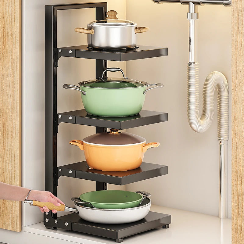 Multi-Tier Kitchen Pot & Pan Organizer