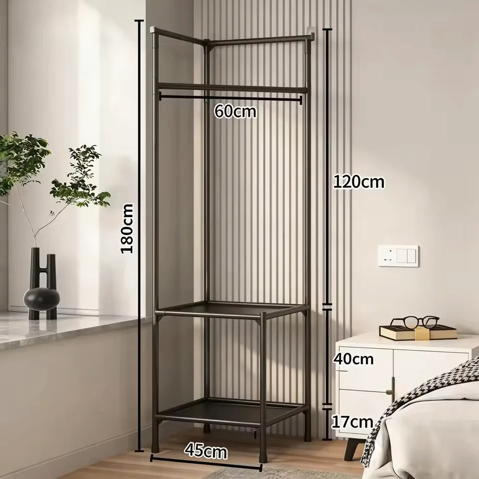 Detachable Multi-Tier Corner Coat Rack