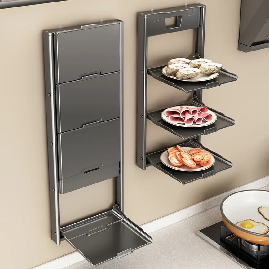 Wall-Mounted Folding Storage Shelf