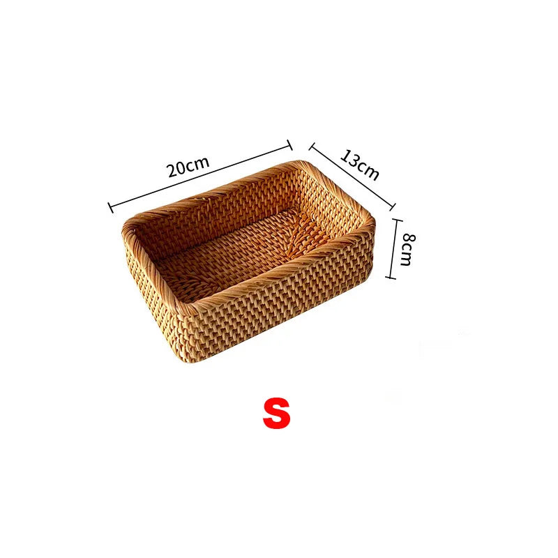 Rectangular Rattan Storage Basket