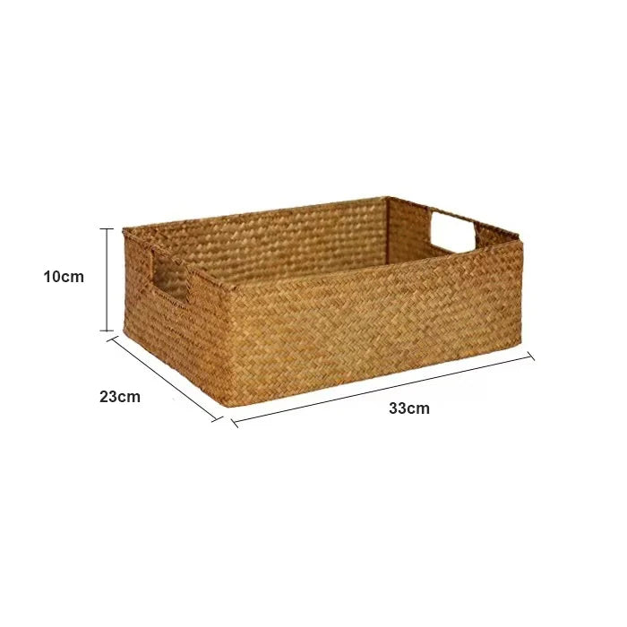 Natural Rattan Organizer Basket