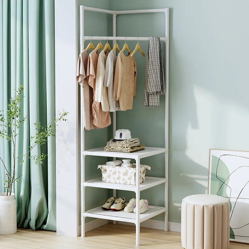 Detachable Multi-Tier Corner Coat Rack