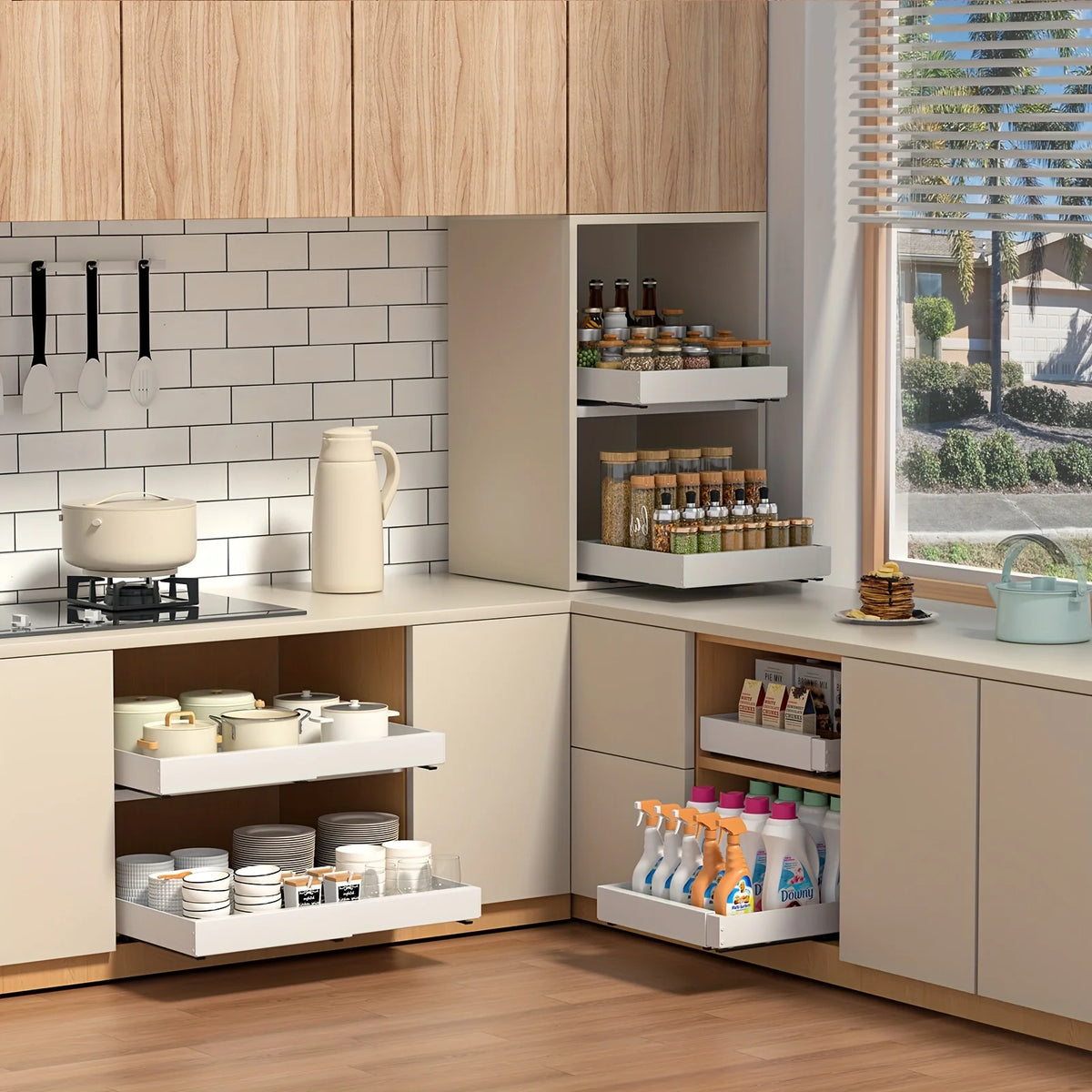 Sliding Kitchen Cabinet Organizer