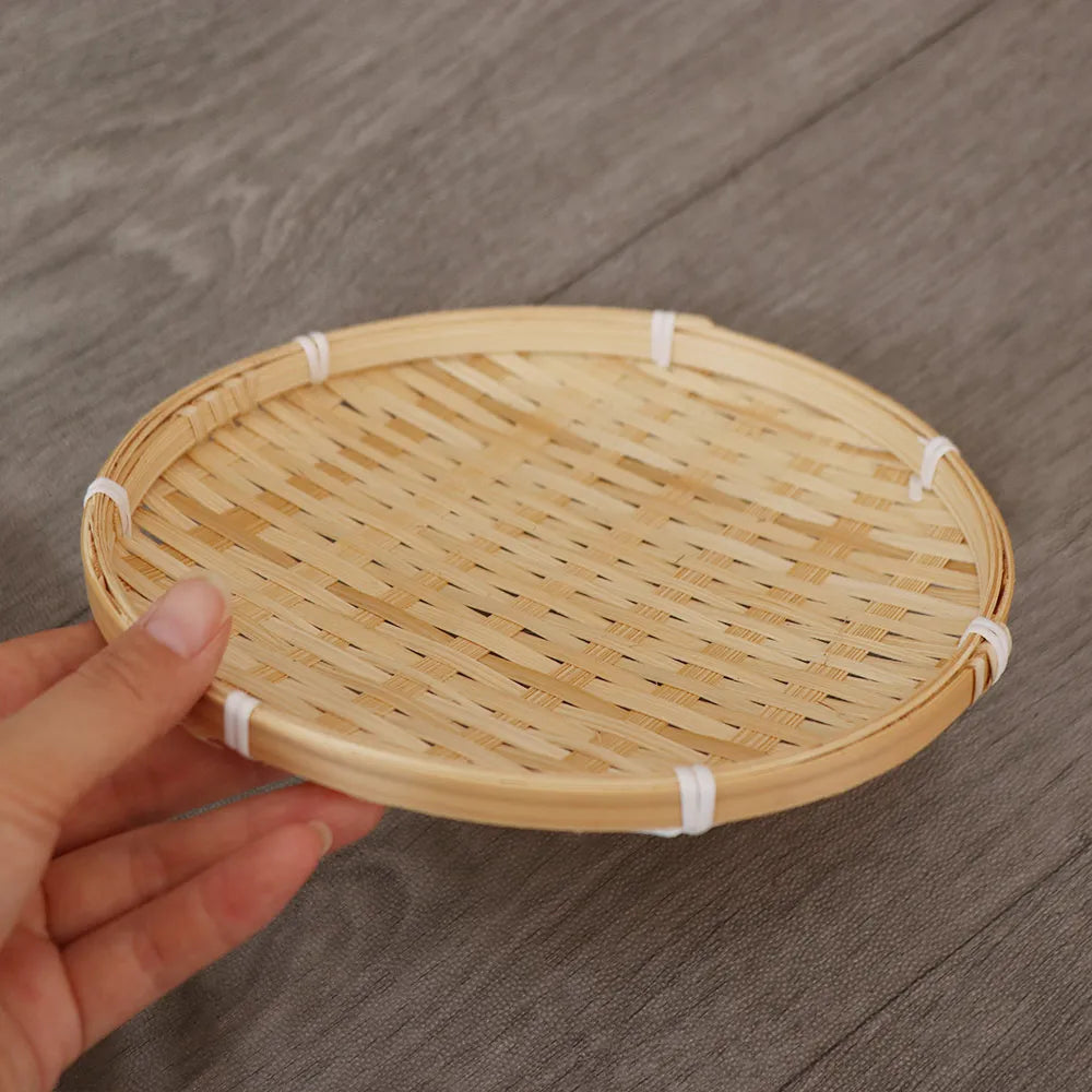 Tiered Bamboo Basket Stand