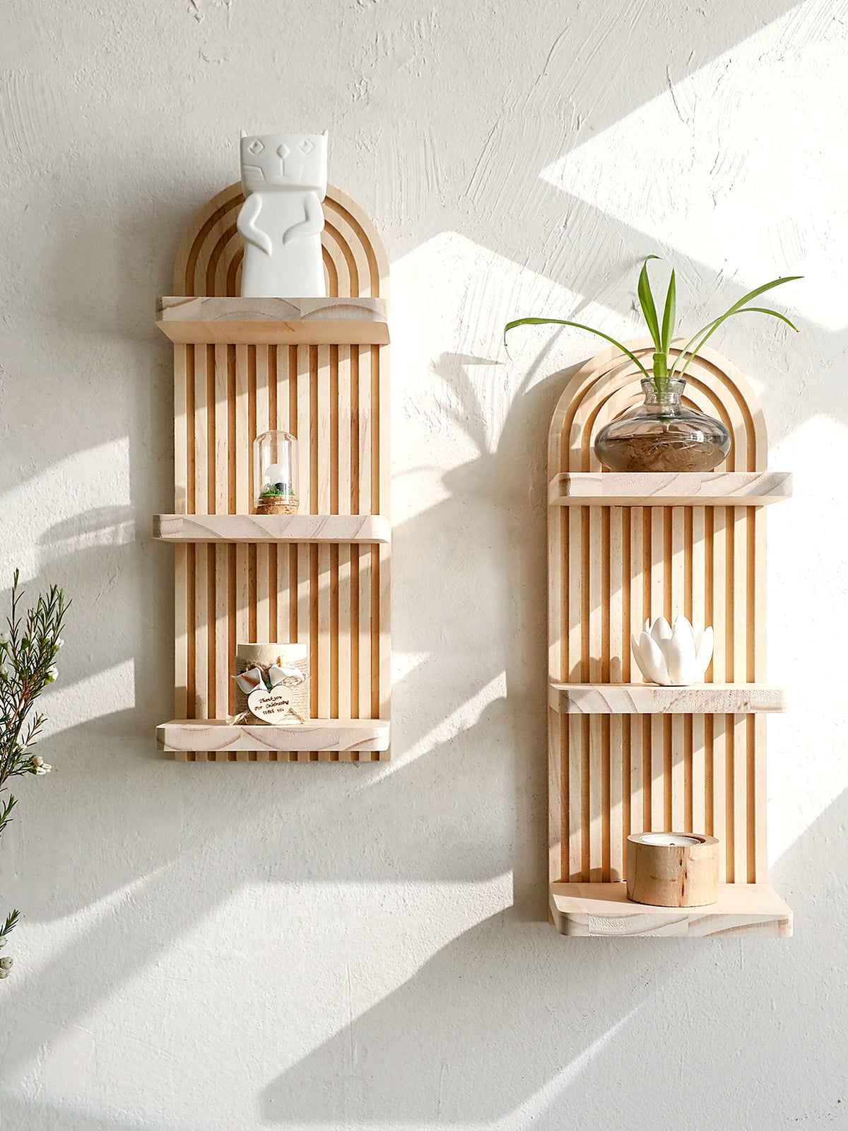 3-Tier Arch Wood Shelf