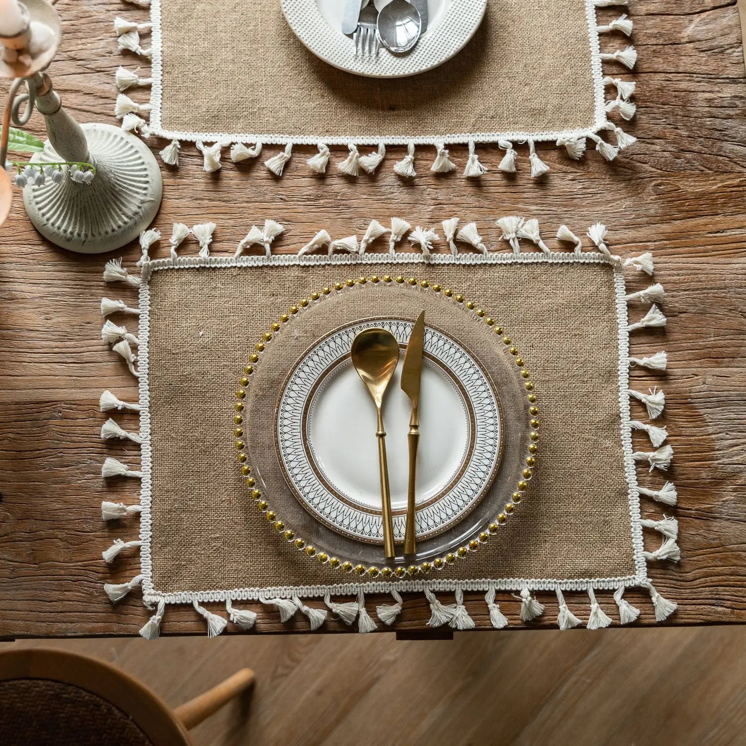 Braided Jute Placemats Set
