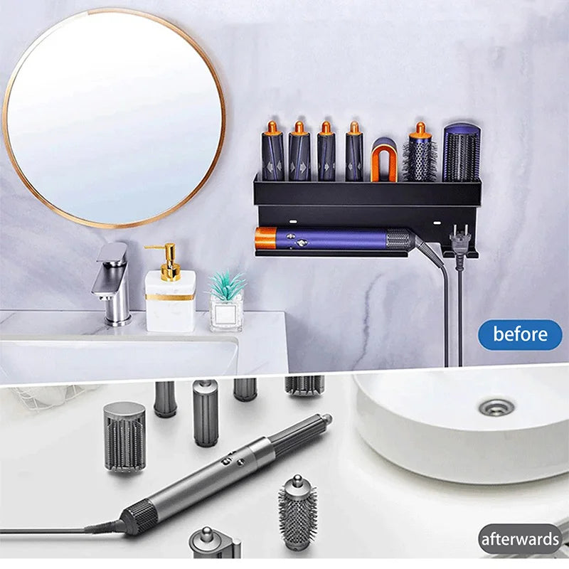 No-Drill Hair Styling Tool Organizer