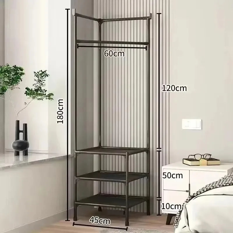Detachable Multi-Tier Corner Coat Rack