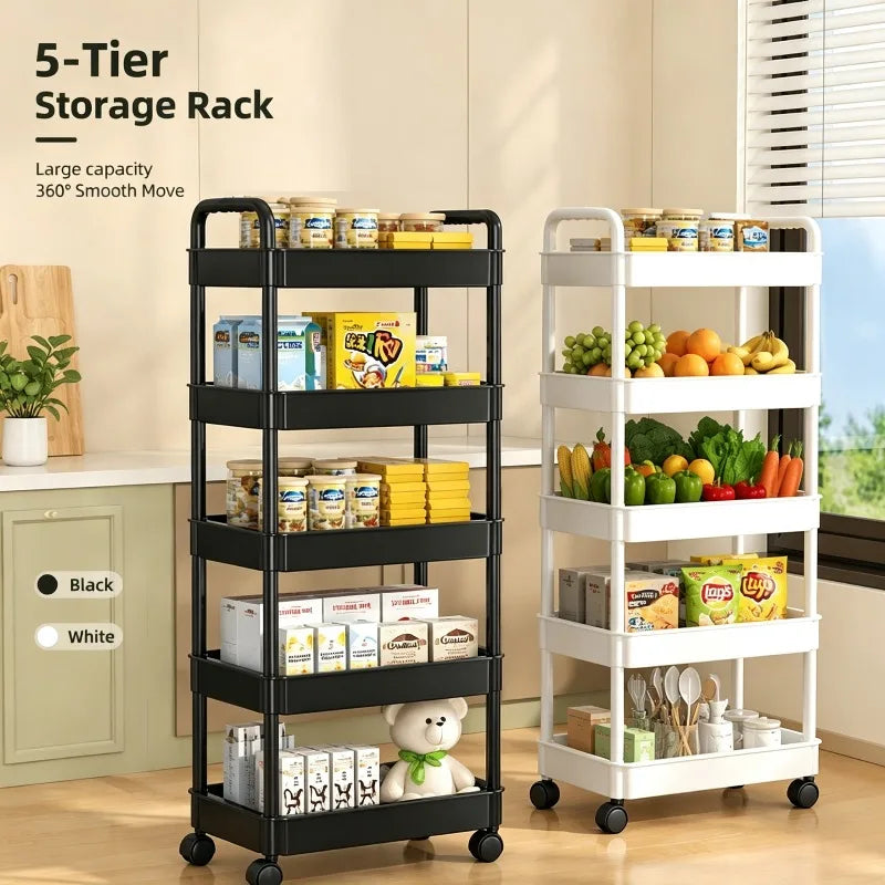 5-Tier Multi-Purpose Rolling Cart